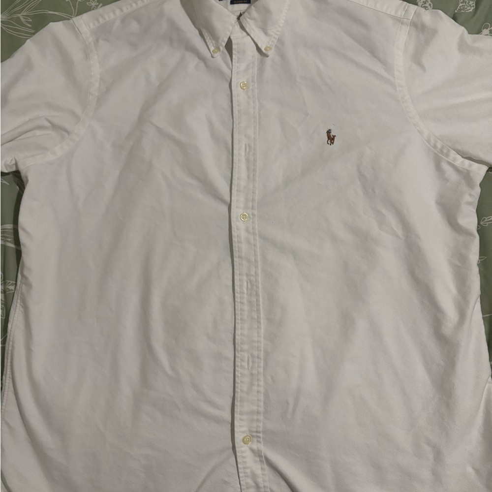 Ralph Lauren White Casual Button Down Shirt